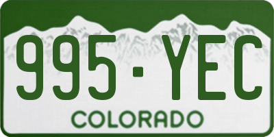 CO license plate 995YEC