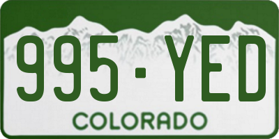 CO license plate 995YED
