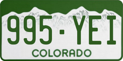 CO license plate 995YEI