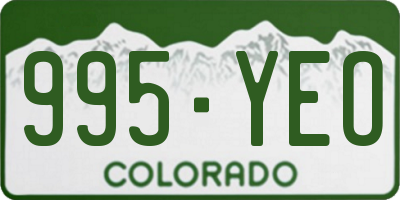 CO license plate 995YEO
