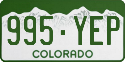 CO license plate 995YEP
