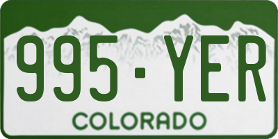 CO license plate 995YER
