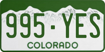 CO license plate 995YES