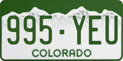 CO license plate 995YEU