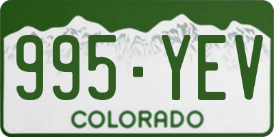 CO license plate 995YEV