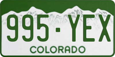 CO license plate 995YEX