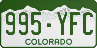 CO license plate 995YFC