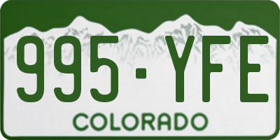 CO license plate 995YFE
