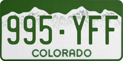 CO license plate 995YFF