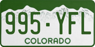CO license plate 995YFL