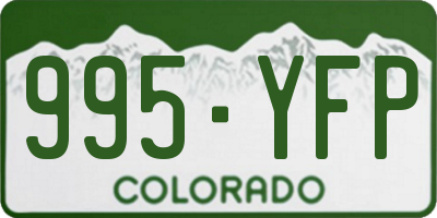 CO license plate 995YFP