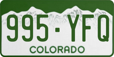 CO license plate 995YFQ