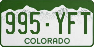 CO license plate 995YFT
