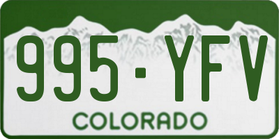CO license plate 995YFV