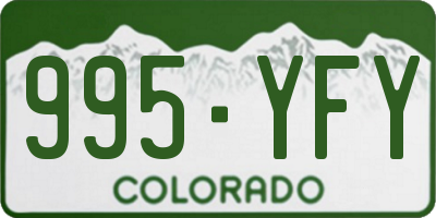 CO license plate 995YFY