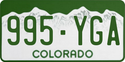 CO license plate 995YGA