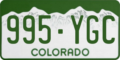 CO license plate 995YGC