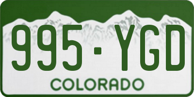 CO license plate 995YGD