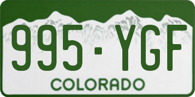 CO license plate 995YGF