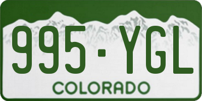 CO license plate 995YGL