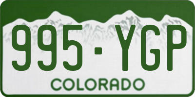 CO license plate 995YGP