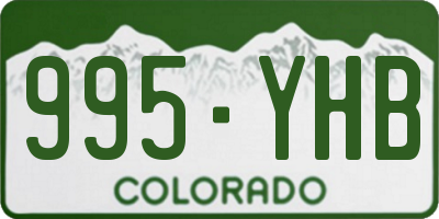 CO license plate 995YHB
