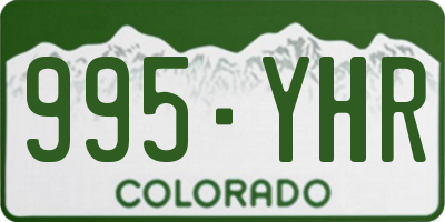 CO license plate 995YHR