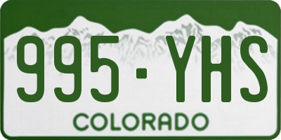 CO license plate 995YHS