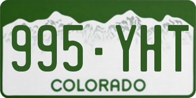 CO license plate 995YHT