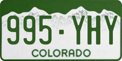 CO license plate 995YHY