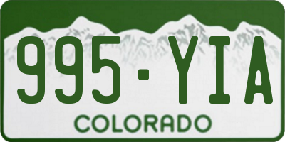 CO license plate 995YIA