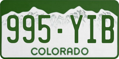 CO license plate 995YIB