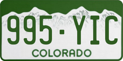CO license plate 995YIC