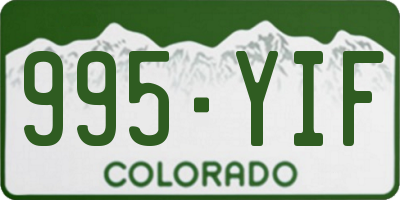 CO license plate 995YIF