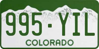 CO license plate 995YIL