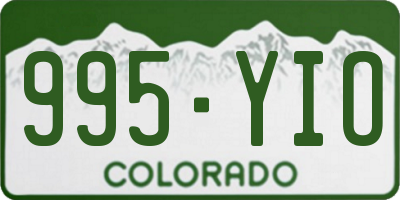 CO license plate 995YIO