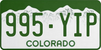 CO license plate 995YIP