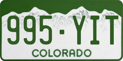 CO license plate 995YIT