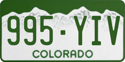 CO license plate 995YIV