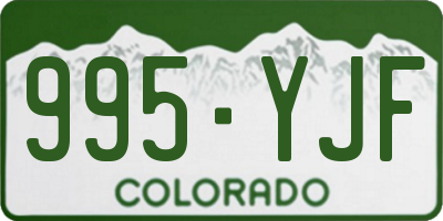 CO license plate 995YJF