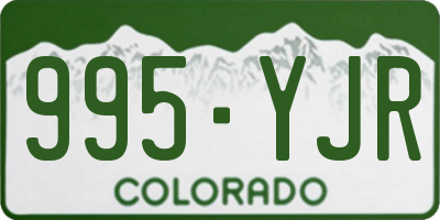 CO license plate 995YJR