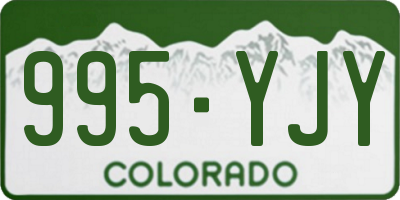 CO license plate 995YJY