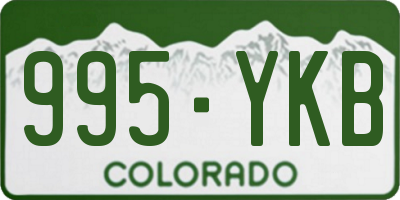 CO license plate 995YKB