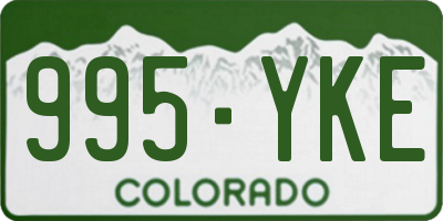 CO license plate 995YKE