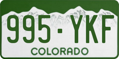 CO license plate 995YKF