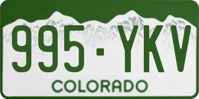 CO license plate 995YKV