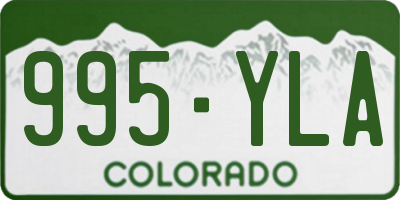 CO license plate 995YLA