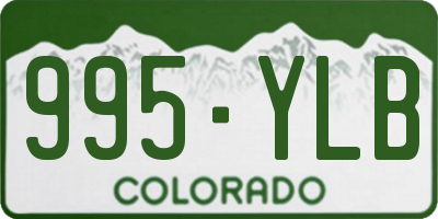 CO license plate 995YLB