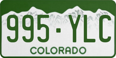 CO license plate 995YLC