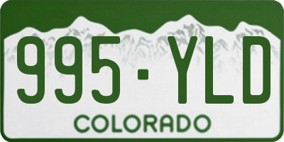 CO license plate 995YLD